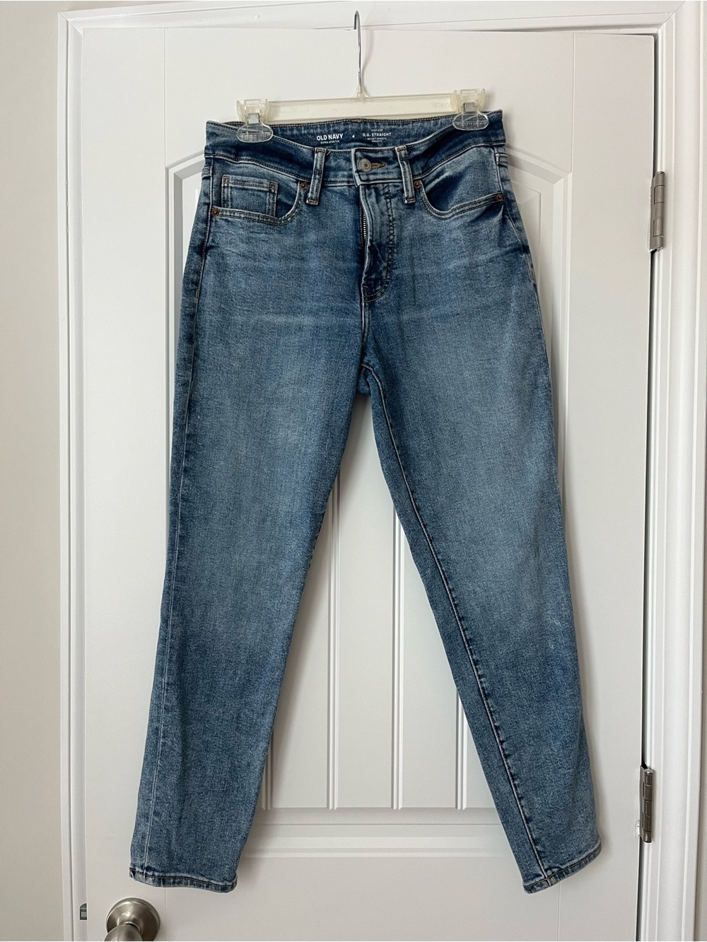 Old Navy Mid Wash High-Rise OG Straight Jeans